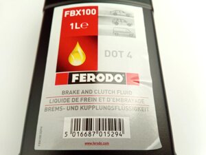 Тормозная жидкость FERODO DOT-4 1 л. (FBX100) (83132405977)