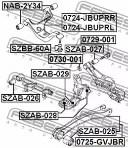 Ексцентрик Grand Vitara 05-, FEBEST (0730001)