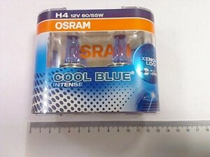 Лампа OSRAM H4 12v 60/55-43 Cool Blue Intense (4200 kelvin) Xenon Look (64193 CBI) пара (64193 CBI-H