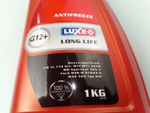 Антифриз LUXE LONG LIFE G12+ (-40) (червоний) 1 кг.