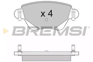 Гальмівні колодки зад. Kangoo 4x4/Mondeo III 01- (Bosch), Bremsi (BP2927)