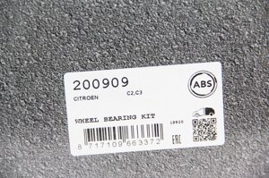 Підшипник маточини задн. Citroen C2/C3 /Peugeot 206 00-A. B. S. (200909)
