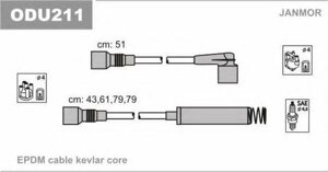 Провода зажигания JANMOR ODU211 (к-т) Opel