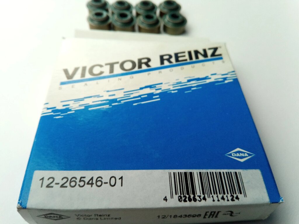 Сальники клапанов Lanos 1.5 VICTOR REINZ (12-26546-01) к-т 8 шт (90215296) від компанії Автосклад - фото 1