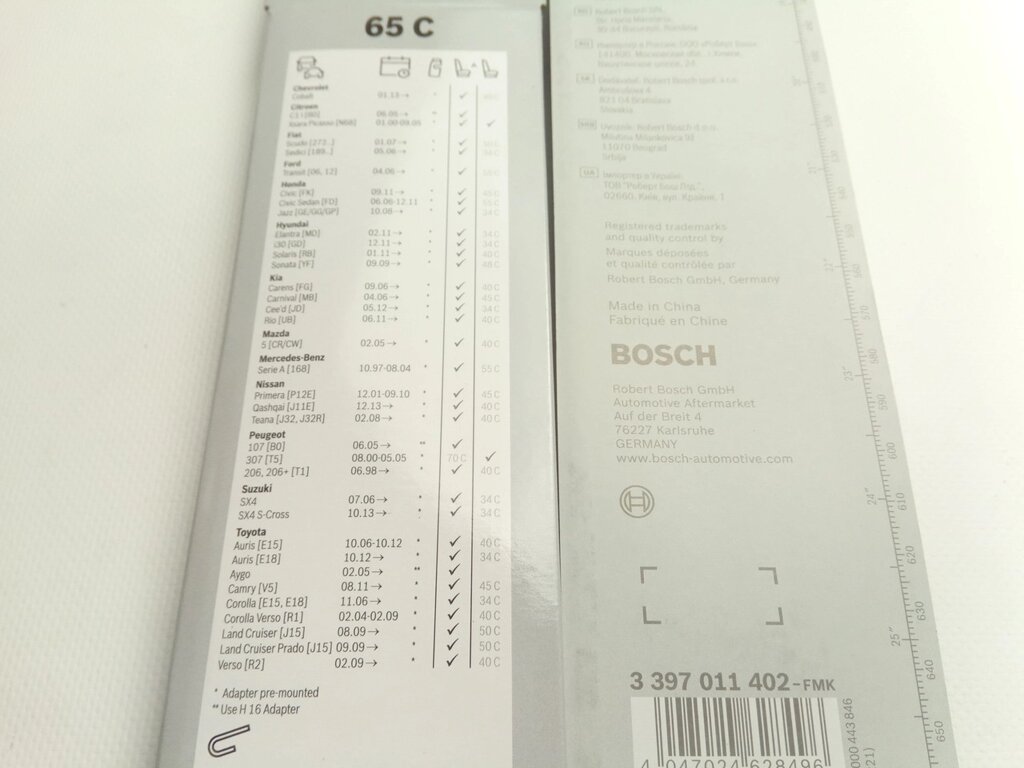 Щетка стеклоочистителя ''BOSCH'' ECO 650C блистер, 1 шт (3397011402) від компанії Автосклад - фото 1