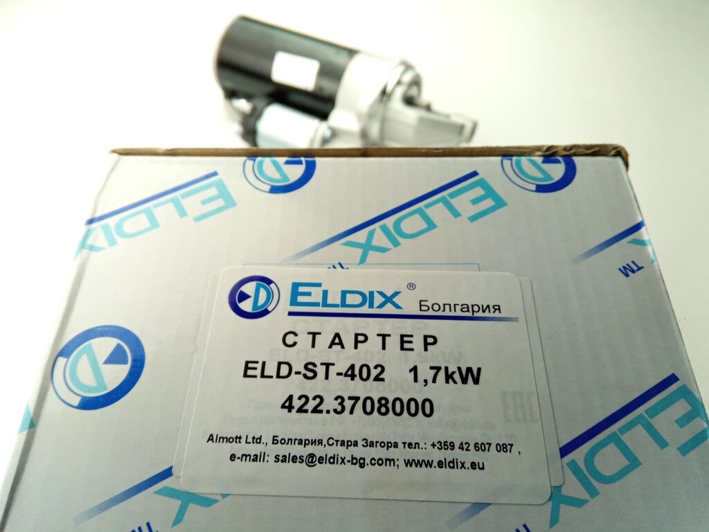 Стартер ГАЗ 402 дв. с редуктором на пост. магнитах, Eldix (ELD-ST-G402) (4022-3708000) від компанії Автосклад - фото 1