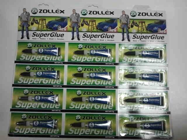 Супер клей Zollex SuperGlue (3гр.) (12 шт. в упак.) від компанії Автосклад - фото 1