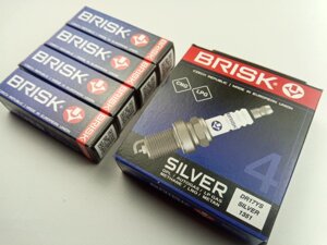 Свічка запалювання BRISK Silver DR17YS (Lacetti 1.8) (для газ. оборуд.) к-т, Чехія (DR17YS. 4K)