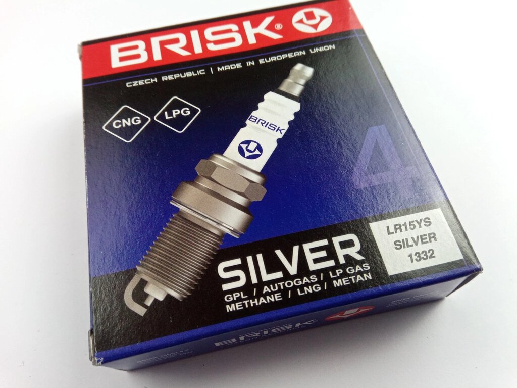 Свеча зажигания BRISK Silver LR15YS (ВАЗ 2101-08, Lanos 1.5) (для газ. оборуд.) (2108-3707000) (LR15Y від компанії Автосклад - фото 1