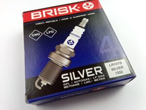 Свічка запалювання BRISK Silver LR15YS (ВАЗ 2101-08, Lanos 1.5) (для газ. оборуд.) (2108-3707000) (LR15YS. 4K)