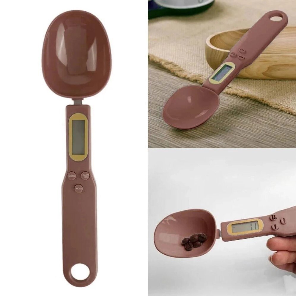 Електронна мірна ложка - ваги Digital Spoon Scale Коричнева від компанії Роман Противень - фото 1