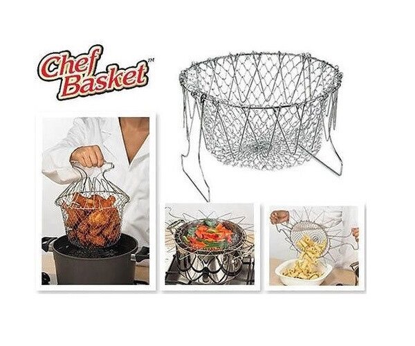 Фритюрниця Шеф Баскет (Chef Basket) - складна решітка для приготування їжі від компанії Роман Противень - фото 1