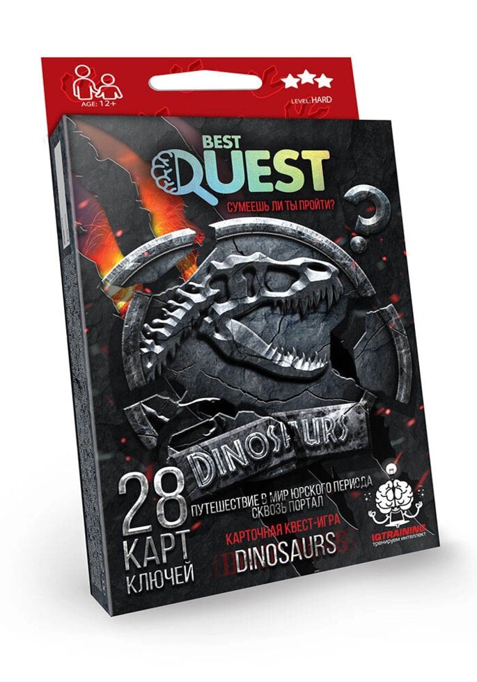 Карточная квест-игра "Best Quest: Динозавры" (рус) Dankotoys від компанії Роман Противень - фото 1