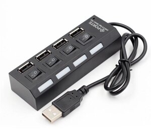 USB Hub 4 порти з перемикачем