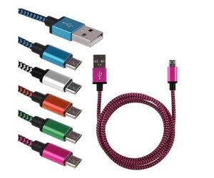 Кабель плетений Micro USB - USB 1 метра