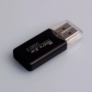 Адаптер, Картрідер з ковпачком USB - microSD. Перехідник читання карт пам'яті microSD