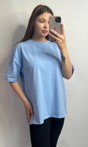 Футболка жіноча оверсайз Блакитний, 3XL/4XL