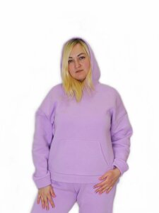 Жіноче худі на флісі, батал Сірий, р. 2XL/3XL