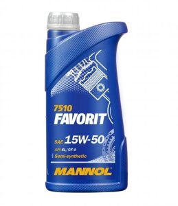 Моторне масло MANNOL Favorit 15W-50 1л