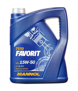 Моторне масло MANNOL Favorit 15W-50 4л