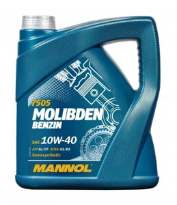 Моторне масло Mannol Molibden Benzin 10W-40 SL / CF 4л