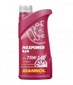Трансмиссионное масло mannol 4 * 4 MAX POWER 75W140 GL-5 1л