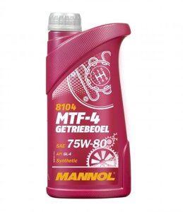 Трансмиссионное масло mannol MTF-4 75W-80 GL-4 1л