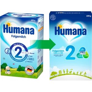 Оригінал! Дитяча суміш Humana 2 молочна з пребіотиками, 600 г (4031244720238) - Вища Якість!