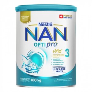 Оригінал! Дитяча суміш Nestle NAN 3 Optipro 2FL від 12 міс. 800 г (7613033358869) - Вища Якість!