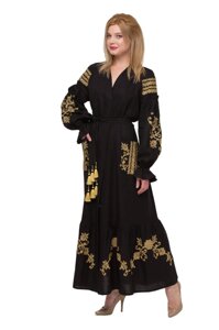 Сукня вишиванка "Східний сад" чорна