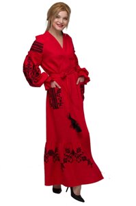 Сукня вишиванка "Східний сад" червона