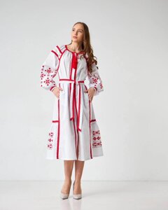 Сукня жіноча вишита "Східна Зірка" біла