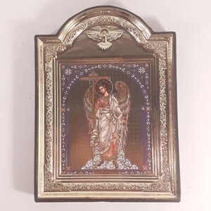 Ікона Ангела Хранителя, лик 10х12 см, у пластиковій чорній рамці