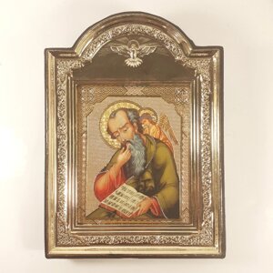Ікона Іоанн Богослов святий апостол і євангеліст, лик 10х12 см, у пластиковій чорній рамці