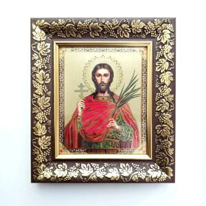 Ікона Іоанн Сочавський, лик 15х18 см, у темному кіоті з виноградною лозою