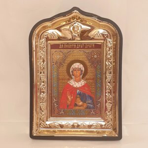 Ікона Іоанна мироносиця свята праведна, лик 6х9, у пластиковій чорній рамці