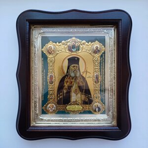 Ікона Лука Кримський, лик 15х18 см, у темному дерев'яному кіоті, тип 2
