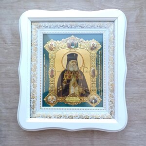 Ікона Лука святитель сповідник, архієпископ Кримський, лик 15х18 см, у білому фігурному дерев'яному кіоті, тип 3