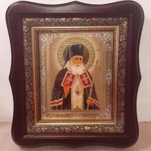 Ікона Лука святий архієпископ Кримський, лик 15х18 см, у темному дерев'яному кіоті