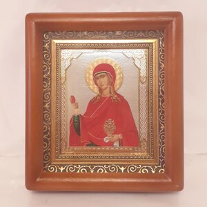 Ікона Марії Магдалині святої мироносиця рівноапостольної, лик 10х12 см, у коричневому дерев'яному кіоті