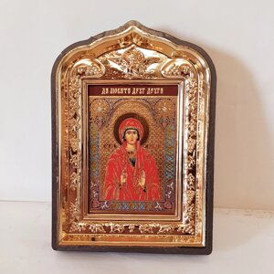 Ікона Марина (Маргарита) свята великомучениця, лик 6х9, у пластиковій чорній рамці