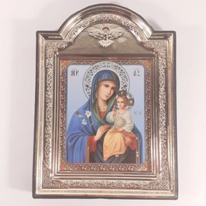 Ікона Нев'янучий Цвіт Пресвята Богородиця, лик 10х12 см, у пластиковій чорній рамці