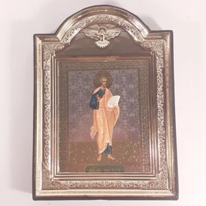 Ікона Петра святого, лик 10х12 см, у пластиковій чорній рамці