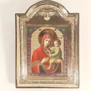 Ікона Скоропослушниця Пресвята Богородиця, лик 10х12 см, у пластиковій чорній рамці