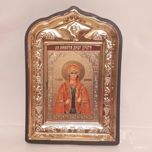 Ікона Софія свята мучениця, лик 6х9, у пластиковій чорній рамці