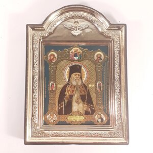 Ікона святитель Лука сповідник архієпископ Кримський, лик 10х12 см, у пластиковій чорній рамці