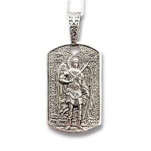 Срібний медальйон Архангела Михайла 11.49 г, чорний