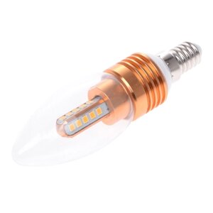 Світлодіодна лампа E14 LED 5W 20 PCS WW C37-A SMD2835 (мідь)