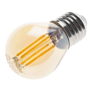 Світлодіодна лампа (mat. gold) LED E27 4W WW G45 COG