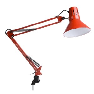 Настільна лампа гнучкий трансформатор для офісу для манікюру для школяра з кліпом при прищіпці MTL-07 E27 Червоний